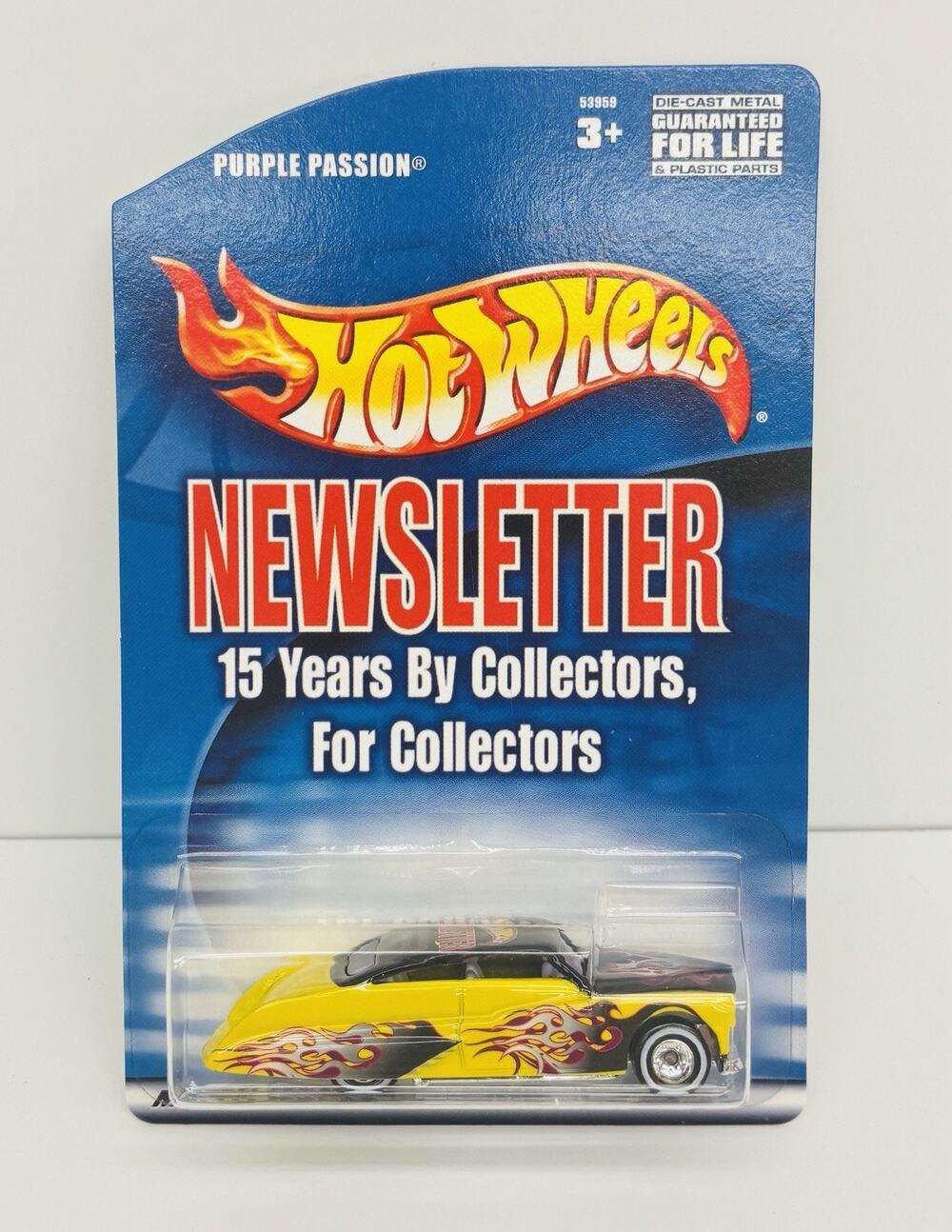 Hot Wheels Newsletter Purple Passion 15 Years 53959 w/ Protector